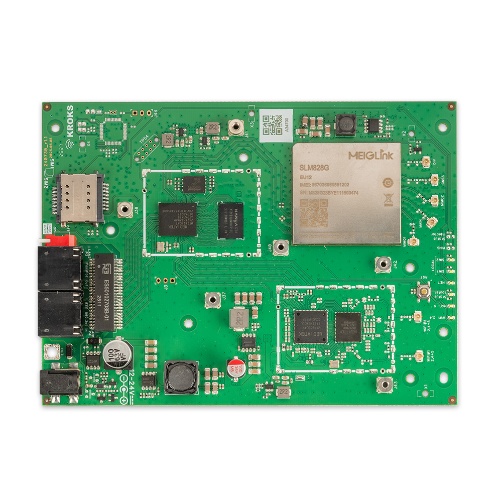 Kroks Rt-Brd m12-G гигабитный роутер с модемом LTE cat.12 для установки в гермобокс